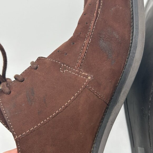 VTG DIBA Womens 9.5 Brown Lace Up Oxford Nubuck Style Upper 1.25 Inch Heel Shoes - Picture 4 of 12